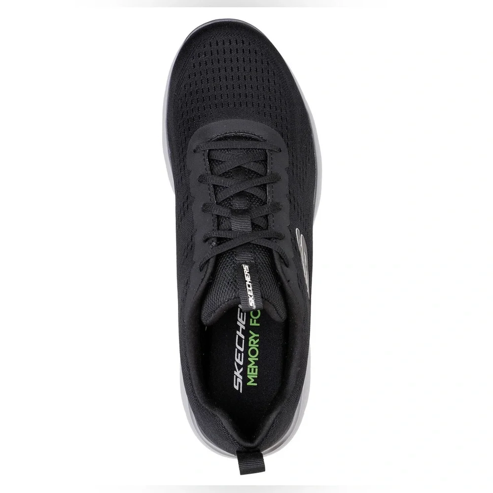 Skechers black charcoal gray mesh summits torre lace up sneakers - Picture 4 of 8